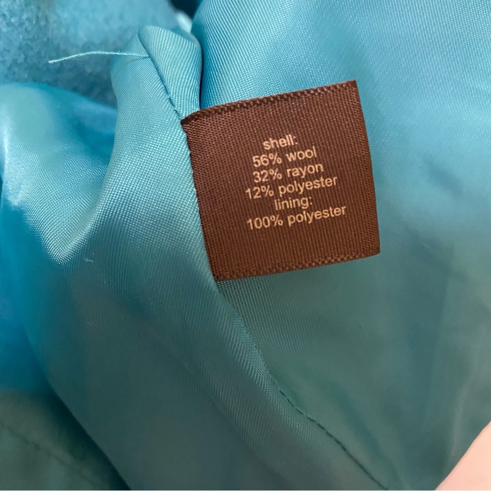 The Limited Turquoise Double-Breasted Pea Coat - Picture 8 of 16